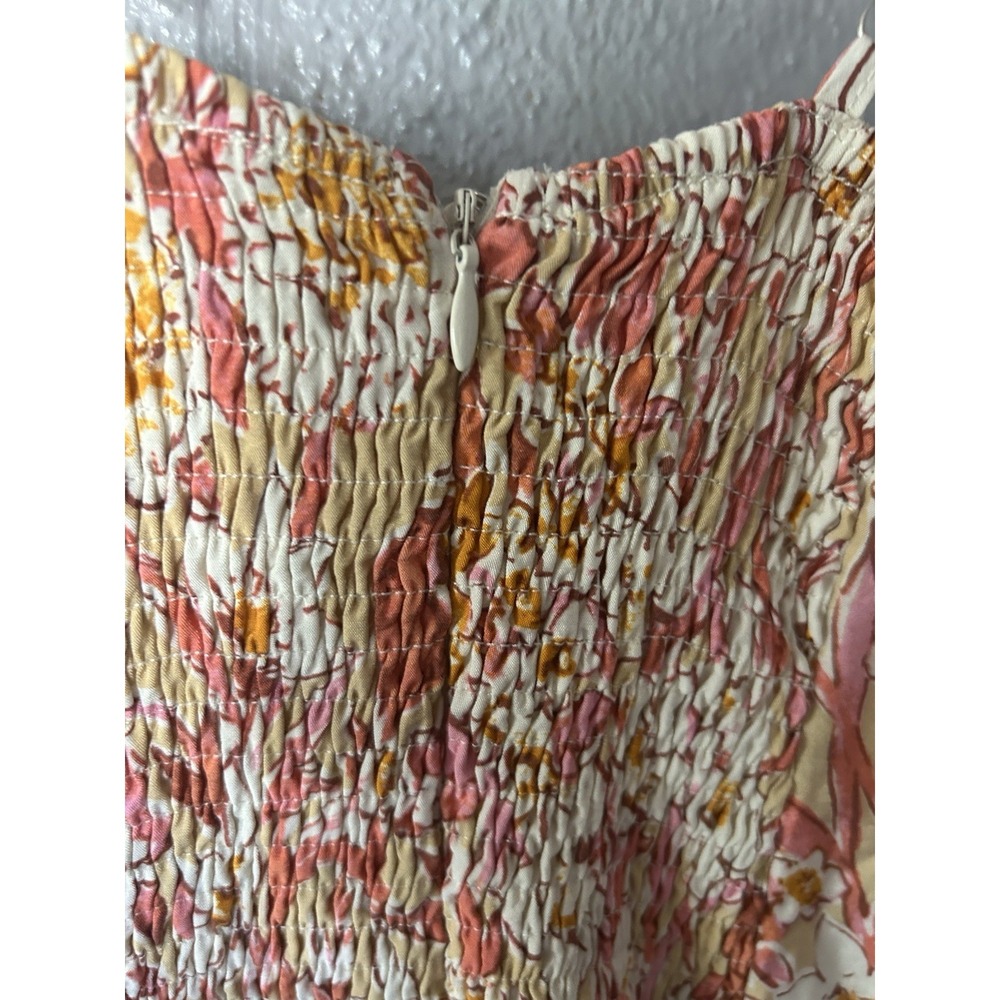 Dress Forum Los Angeles Women's Peach Floral Sleeveless Maxi Dress Size M Fairy - Picture 5 of 6
